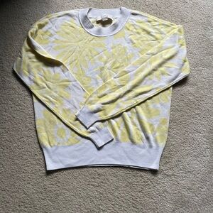 Loft Flower light sweater- Size small